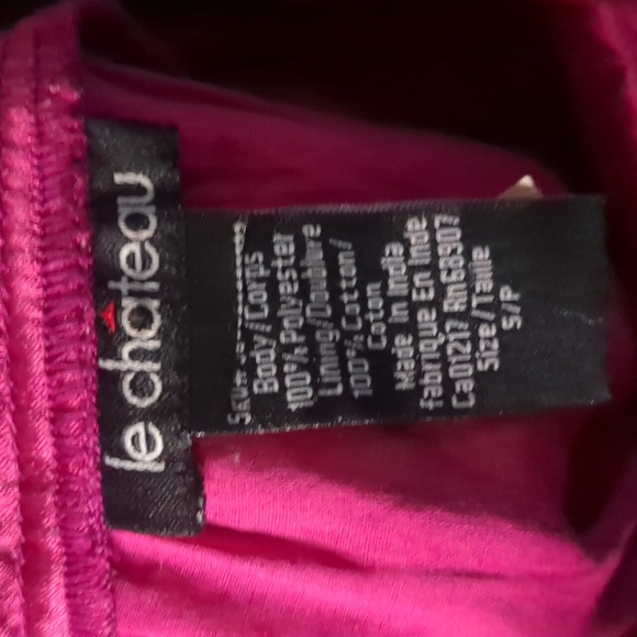 LE CHATEAU* cotton blend size S halter style tie back corset back zip back maxi - Picture 8 of 12